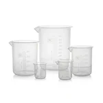 Cometek 50ml to 1000ml Polypropylene Laboratory Beakers Pack of 5 Graduated Autoclavable Mixing Beakers