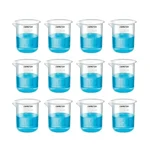 Cometek Pack of 12, 250ml Polypropylene Graduated Autoclavable Plastic Laboratory Beaker