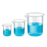 Cometek Set of 3 Polypropylene Graduated Lab Beakers 50ml 100ml 250ml for Experiments