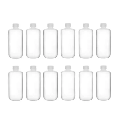 COMETEK 500ml Polypropylene Reagent Bottle Narrow Mouth Autoclavable Leak Proof (Pack of 12) Plastic Bottle