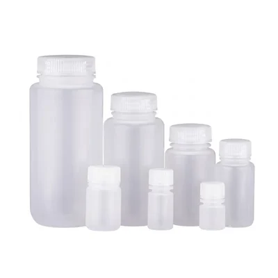 Cometek 250ml Polypropylene Wide Mouth Leak Proof Reagent Bottle Pack of 12 for Laboratory Use