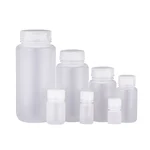 Cometek 250ml Polypropylene Wide Mouth Leak Proof Reagent Bottle Pack of 12 for Laboratory Use