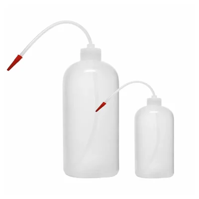 VVS 1000ml & 250ml Polypropylene Plastic Wash Bottle Screw Cap Flexible Tube for Lab Liquid Dispensing