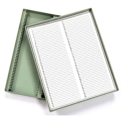 Cometek 100 Slide Capacity Slide Box for Holding 75mm x 25mm Slides, Polystyrene for Securing Curated Specimen Sets