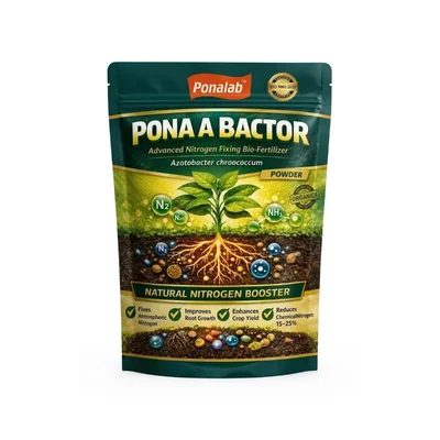 Pona A Bactor (5 Kg) Powder Bio-Fertilizer 5×10⁷ CFU/g Acetobacter Nitrogen Fixing Bacteria for Sugar-Rich Crops