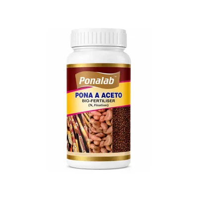 Pona Aceto Bio Fertilizer 1 Litre Acetobacter spp. (1x10^8 CFU/ml) Nitrogen Fixing PGPR Inoculant for Sugar Rich Crops