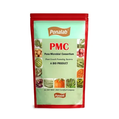 PONALAB PMC (Pona Microbial Consortium) Bio-Fertilizer 1 kg for Organic Soil Fertility, Root Growth & High Crop Yield
