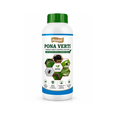 Pona Verti Bio-Insecticide 500 ml Liquid Verticillium Lecanii (1x10^8 CFU/ml) for Sucking Pest Control, Organic Farming