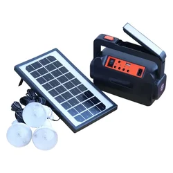 Gramstrong Portable Inverter Solar Emergency Light with 3.5 W Solar Panel and 3 Bulbs for Home, Outdoor Use
