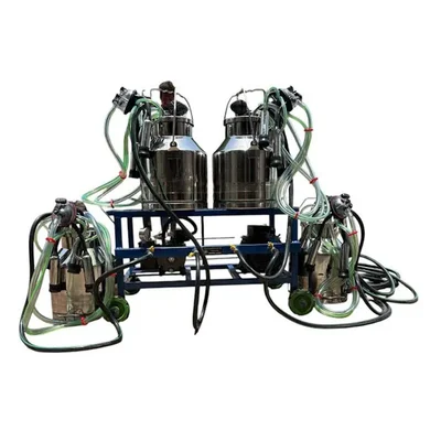 Portable Type Four Bucket (4 x 25 L) Milking Machine With 2 HP Motor and 1000 LPM Pump