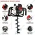 Balwaan BE-52, 52cc 2-Stroke Earth Auger Machine with 8 inch Drill Bit | Hole Digger with Double Gear Box