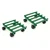Heavy Duty Green Square Metal Rolling Plant Stand With Wheels for Home and Garden Decoration(Pack-Pack of 2)