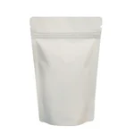 150 gm, 12x20 cm White Kraft Paper Pouch With Ziplock and Aluminum lining Inside for Dry Fruits and Spices