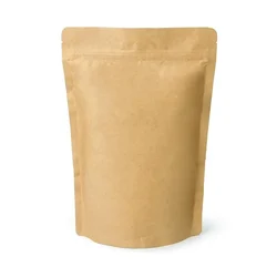 500gm, 15cmx24cm Kraft Paper Standup Pouch with Aluminum Lining Inside for Food Storage and Packaging(Pack-50 Pcs)