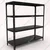 FIDVI® 12D X 29L X 36H Inch 4 Shelves Powder Coated Slotted Angle Metal Rack With Accessories ( SR-009 )