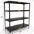 FIDVI® 12D X 29L X 36H Inch 4 Shelves Powder Coated Slotted Angle Metal Rack With Accessories ( SR-009 )
