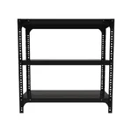 FIDVIĀ® 12D X 29L X 30H Inch 3 Shelves Powder Coated Slotted Angle Metal Rack With Accessories ( SR-509)