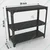 FIDVI® 12D X 29L X 30H Inch 3 Shelves Powder Coated Slotted Angle Metal Rack With Accessories ( SR-509)