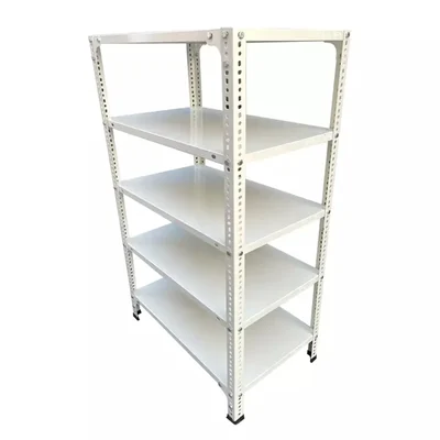 Menage 48 x 29 x 18 Inch 5 Shelves Ivory Color Multipurpose Adjustable Storage Rack (22 Gauge Shelf 16 Gauge Angle)