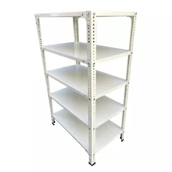 Menage 48 x 29 x 18 Inch 5 Shelves Ivory Color Multipurpose Adjustable Storage Rack (22 Gauge Shelf 16 Gauge Angle)