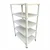 Menage 48 x 29 x 18 Inch 5 Shelves Ivory Color Multipurpose Adjustable Storage Rack (22 Gauge Shelf 16 Gauge Angle)
