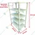 Menage 48 x 29 x 18 Inch 5 Shelves Ivory Color Multipurpose Adjustable Storage Rack (22 Gauge Shelf 16 Gauge Angle)