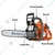 Husqvarna 135 Mark II, 2.1 HP, 38-cc Petrol Chainsaw Machine with 16 inch Guide Bar
