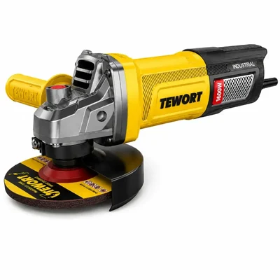 Tewort 1600W Angle Grinder for Metal Cutting & Surface Preparation, Up to 11000 RPM, TW-AG4-1600