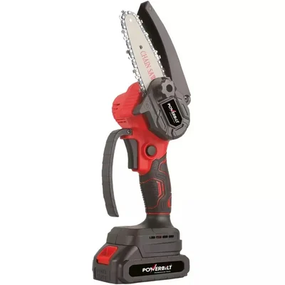 POWERBILT 102 mm 18.8 V-21.8 V Red & Black Cordless Chain Saw, PBT-CL-CS4