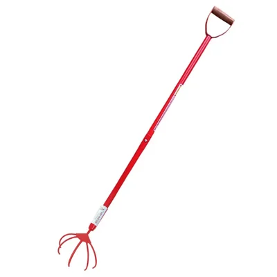 Global Nature Agro 5 Tine Hand Cultivator With 4.25 Feet Handle, For Weeding, Loosening Soil & Aeration, GNTP-404