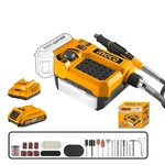 Ingco 20V 3.2 mm Lithium-Ion Cordless Die Grinder with 40 Pcs Household Accessories, 5000-33000 RPM (CMGLI20011)