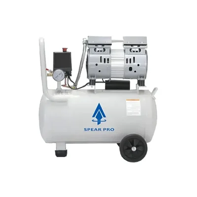 Spear 30 Liters Oil Free Sound Less Air Compressor, 1.5 HP Motor With 1 Year Warranty