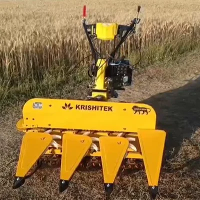 Krishitek 7 HP Petrol Operated 2 in 1 Reaper Plus Power Weeder Combo For Tilling & Harvesting