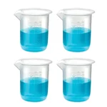 SBT 4 pcs 100ml Polypropylene Beakers with Graduation Marks for Laboratory