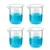 SBT 4 pcs 100ml Polypropylene Beakers with Graduation Marks for Laboratory