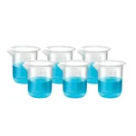 SBT 6 pcs 100ml Polypropylene Beaker with Graduation Marks for Laboratory