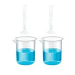 SBT Measuring Cylinders 2pcs x 10ml & Beakers 2pcs x 25ml with Blue Printed Graduation Marks, Polypropylene Material