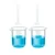 SBT Measuring Cylinders 2pcs x 10ml & Beakers 2pcs x 25ml with Blue Printed Graduation Marks, Polypropylene Material