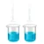 SBT Measuring Cylinders 2pcs x 10ml & Beakers 2pcs x 50ml with Blue Printed Graduation Marks, Polypropylene Material
