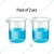 SBT 2 pcs 250ml Polypropylene Beakers with Graduation Marks for Laboratory