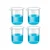SBT 4 pcs 250ml Polypropylene Beakers with Graduation Marks for Laboratory