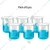 SBT 6 pcs 500ml Polypropylene Beakers with Graduation Marks for Laboratory