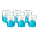 SBT 6 pcs 500ml Polypropylene Beakers with Graduation Marks for Laboratory