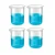 SBT 4 pcs 50ml Polypropylene Beaker with Graduation Marks for Laboratory