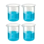 Bello 4pcs x 50ml Polypropylene Beakers with Graduation Marks for Laboratory