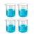 Bello 4pcs x 50ml Polypropylene Beakers with Graduation Marks for Laboratory