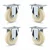 Heavy Duty 40 MM Double Bearing Plate Type Fixed Type caster Wheel ( Pack of 4)
