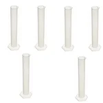 WKM 6pcs X 250ml Clear Polypropylene Measuring Cylinder for Laboratories KT108H