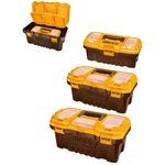 INGCO PBX 14-17-20 Inch PP Plastic Tool Organizer Boxes Set with Trays Buckles for Workshop Storage PBXK0301