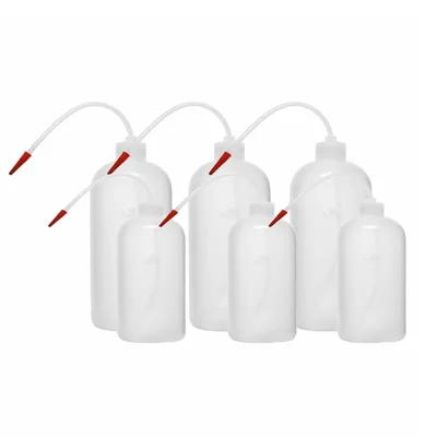Bello Pack of 6 Pcs Polypropylene Wash Bottle with Screw Cap For Dispensing Liquid